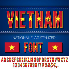 National Flag Font