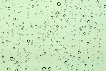 Drops on a glass surface