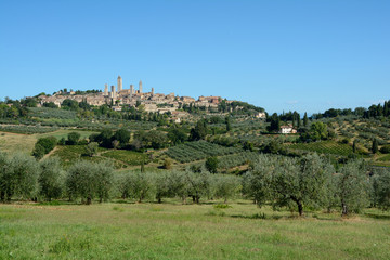 Fototapeta na wymiar San Gimignano city in Italy.