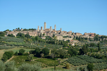 Fototapeta na wymiar San Gimignano city in Italy.
