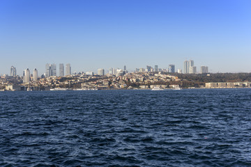 beautiful view of the Istanbul and bosphorus