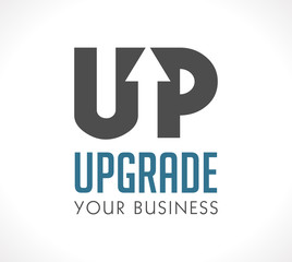 Logo - Upgrade your business

 - obrazy, fototapety, plakaty