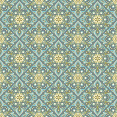 Seamless hand drawn mandala pattern.