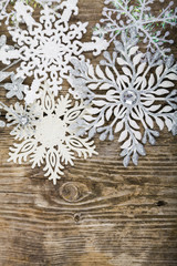 Border of Christmas snowflakes