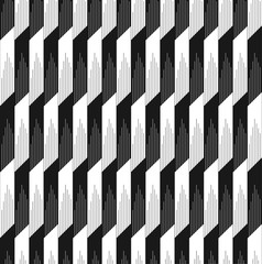 Vector seamless pattern. Black and white contrast stripes background.