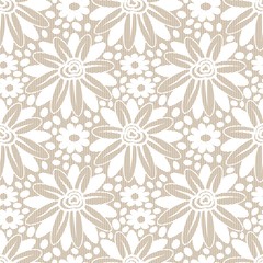 White flower seamless lacy background.