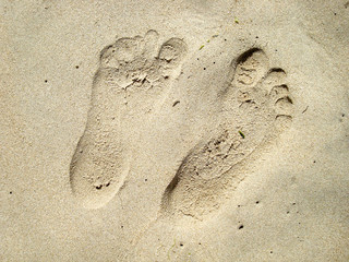 Two human footprints