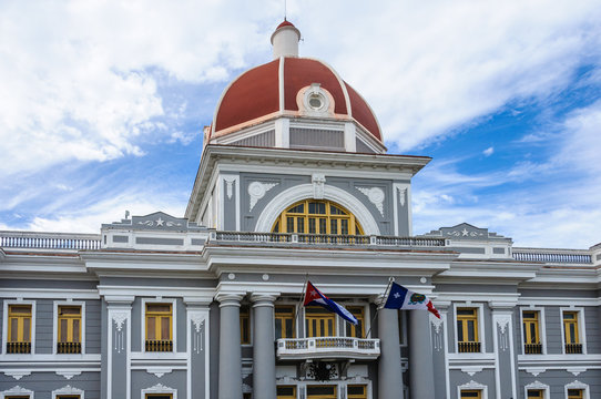 City Hall in Jose Marti Park in Cienfuegos, Cuba