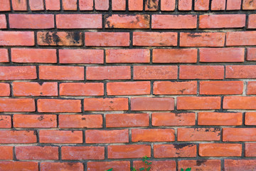 Red brick wall texture background

