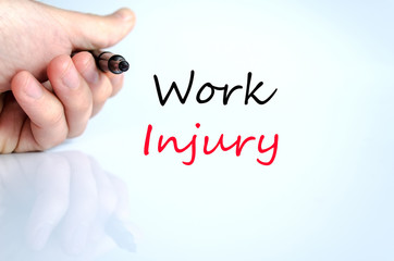 Work injury text concept