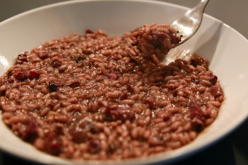 rice with chicory radicchio