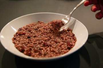 rice with chicory radicchio