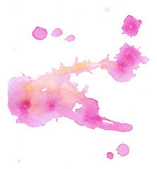 Colorful abstract watercolor texture with splashes and spatters. Modern creative watercolor background for trendy design.