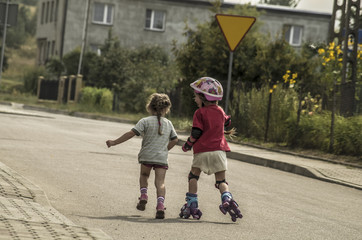 Children playing on the street.