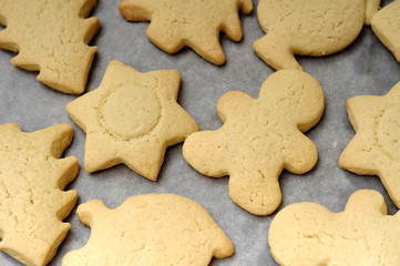 Sweet shortbread fingers on white background.