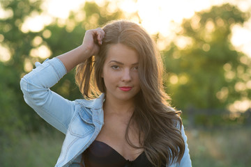 Fototapeta premium Portrait of a beautiful girl glamorous girl