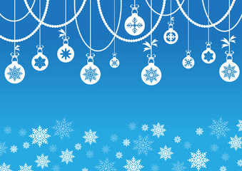 decorative snowflake background, winter and Christmas theme, vector