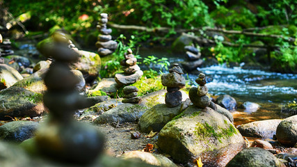 Stones and river