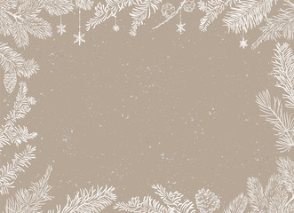 Obraz premium Christmas Poster - Illustration. Vector illustration of Christmas Background