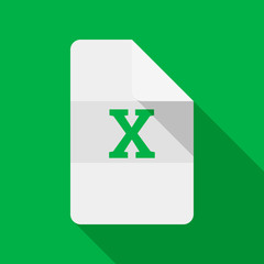 Excel document. Vector icon.