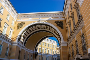 Fototapeta na wymiar Saint-Petersburg, Russia. The building of the Main Staff.