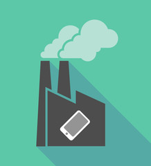 Factory icon with a smart phone