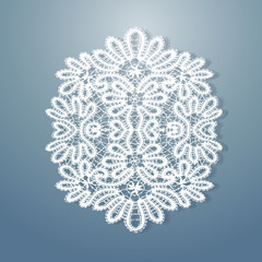 Winter lace pattern. Suitable for new year, christmas holiday and winter background or wallpaper. Vector Illustration