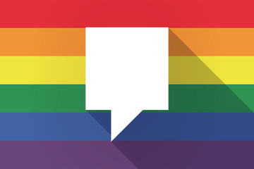 Long shadow lgbt flag with a tooltip