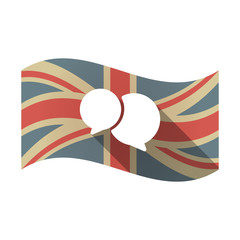 Isolated UK flag with  comic balloons