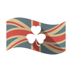 Isolated UK flag with a clover