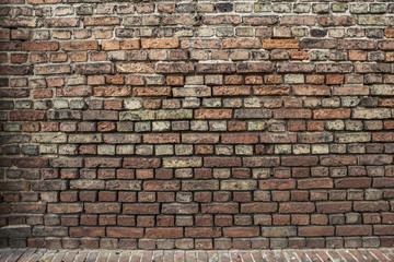 a wall of old bricks, brick background