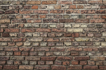 Fototapeta premium a wall of old bricks, brick background