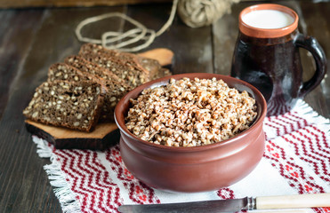 healthy cooked buckwheat