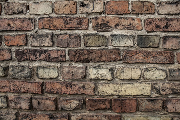 a wall of old bricks, brick background