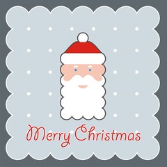 portrait of Santa Claus in a red cap, vector