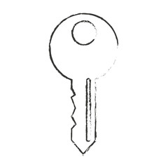 Key icon. Security system warning protection and danger theme. Isolated design. Vector illustration