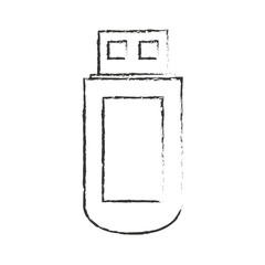 Usb icon. Connection technology equipment and hardware theme. Isolated design. Vector illustration