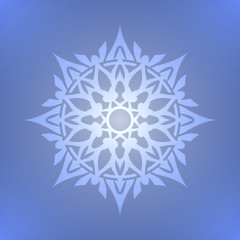 Abstract blue background. Abstract flower. Ornament Pattern. Decorative element.