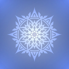 Abstract blue background. Abstract flower. Ornament Pattern. Decorative element.