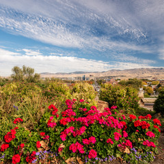 Fototapeta premium Dramatic and beautifal view of Boise Idaho