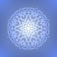 Abstract blue background. Abstract flower. Ornament Pattern. Decorative element.