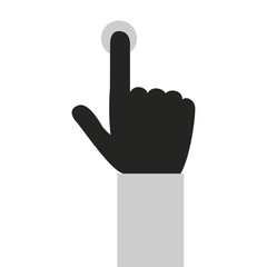 Human hand touch icon. Finger gesture palm and communication theme. Isolated design. Vector illustration