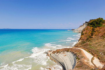 Loga beach in Corfu, Greece