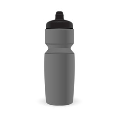 Grey color sport bottle isolated vector on the white background