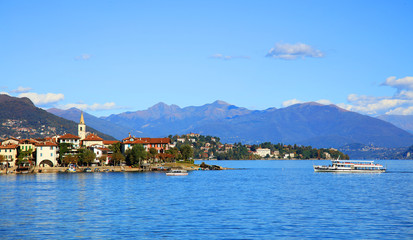 Fototapeta premium Scenic view of Isola Bella, Lago Maggiore, Italy, Europe