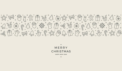 christmas element icons banner background