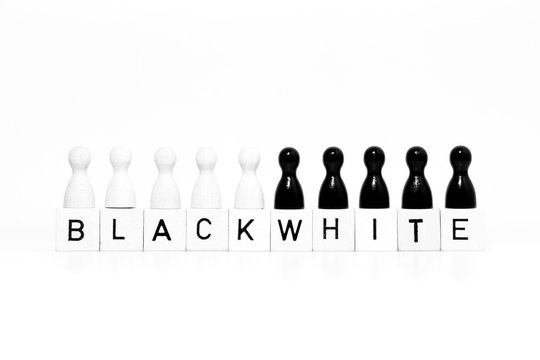 Black and white