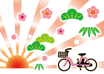 新春　サイクリング　電動アシスト自転車