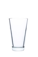 Empty glass isolated on a white