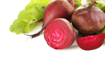 Fresh beet isolated on a white background